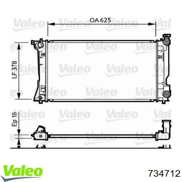 Радіатор основний VALEO 734712 ціна, від 90.94 USD