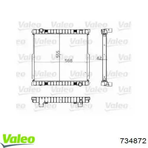 Радіатор основний VALEO 734872 ціна, від 193.27 USD