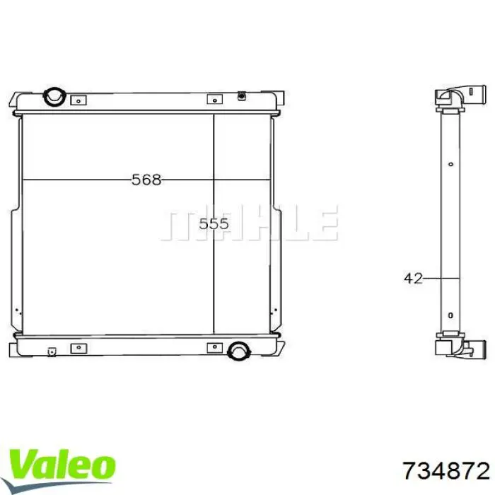 Купити 734872 VALEO Радіатор двигуна