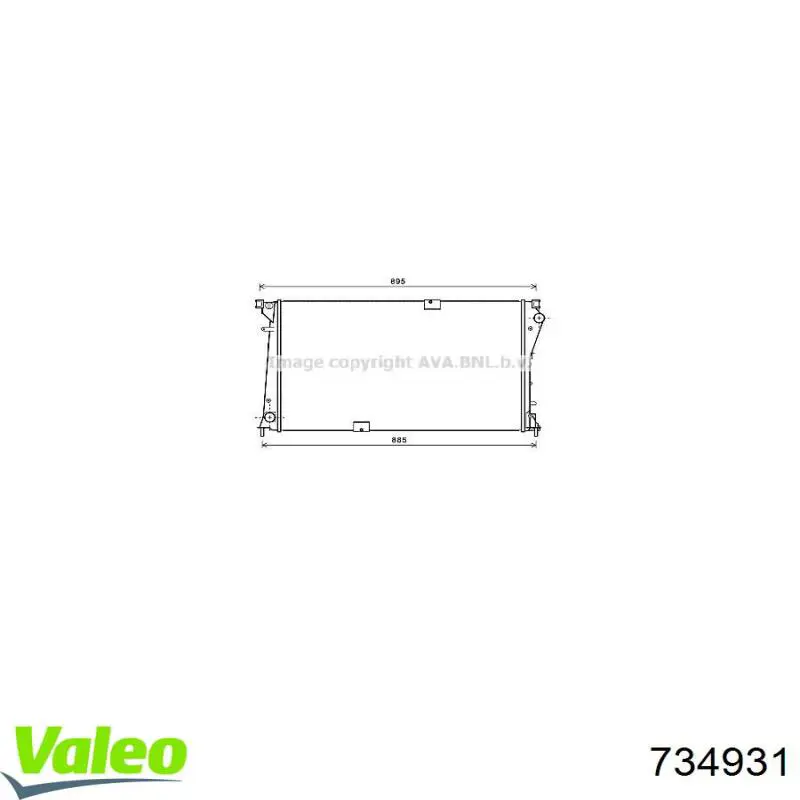 Радіатор основний VALEO 734931 ціна, від 176.90 USD