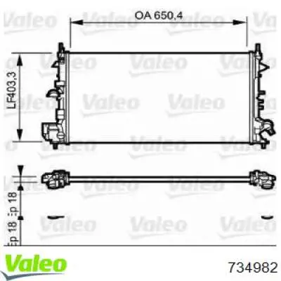 Радіатор основний VALEO 734982 ціна, від 85.66 USD