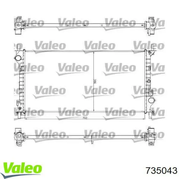 735043 VALEO радіатор охолодження двигуна