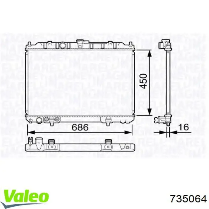 21460EQ30A Nissan/Infiniti Радіатор охолодження двигуна