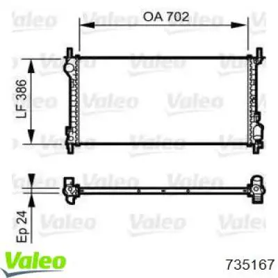Купити 735167 VALEO Радіатор двигуна