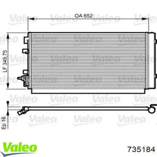 735184 VALEO Радіатор охолодження двигуна