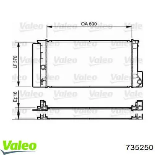 735250 VALEO Радіатор охолодження двигуна