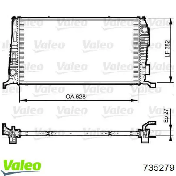 Радіатор 735279 VALEO