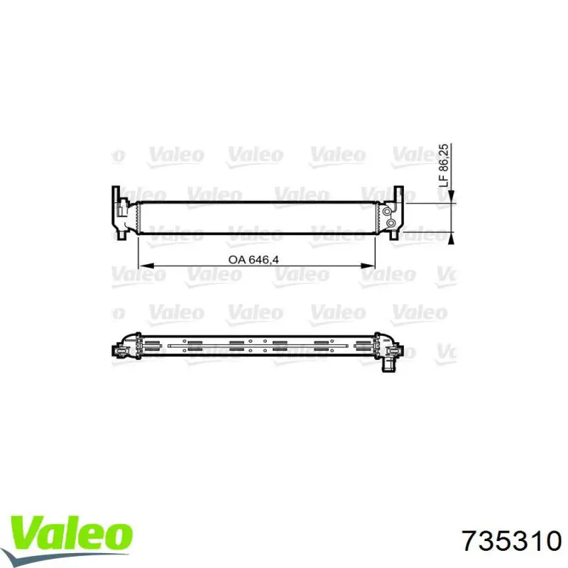 Купити 735310 VALEO Радіатор охолодження, додатковий
