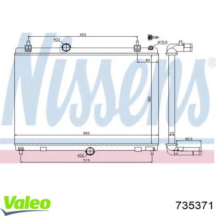 735371 VALEO Радіатор охолодження двигуна