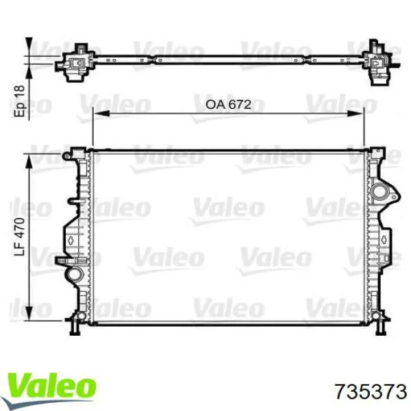 735373 VALEO Радіатор охолодження двигуна