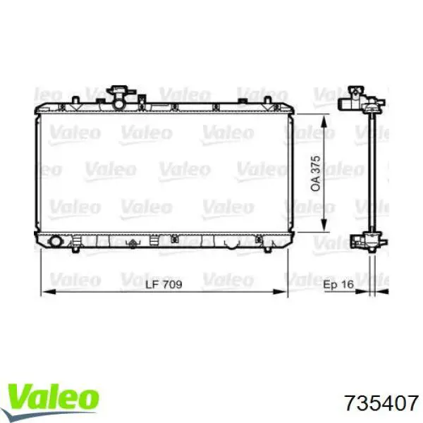 Радіатор 735407 VALEO