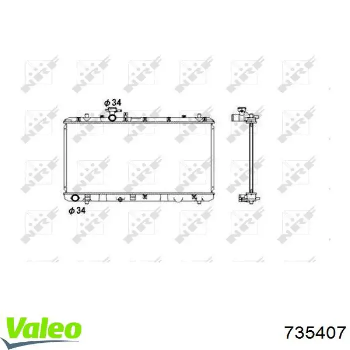 735407 VALEO Радіатор охолодження двигуна