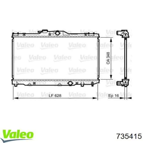Радіатор основний VALEO 735415 ціна, від 89.70 USD
