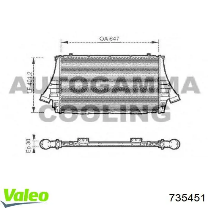 Радіатор 735451 VALEO