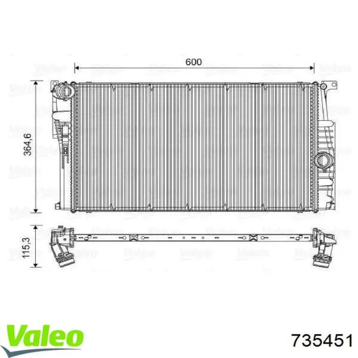 735451 VALEO Радіатор охолодження двигуна