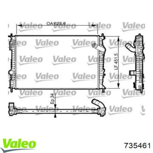 Радіатор основний Polcar 2714083 ціна, від 93.75 USD