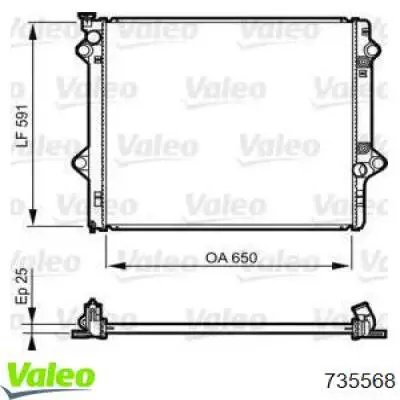 Радіатор 735568 VALEO