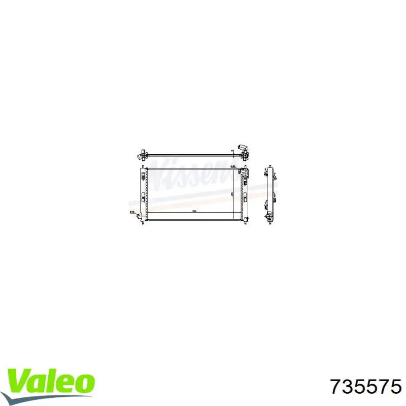 Радіатор основний VALEO 735575 ціна, від 81.74 USD