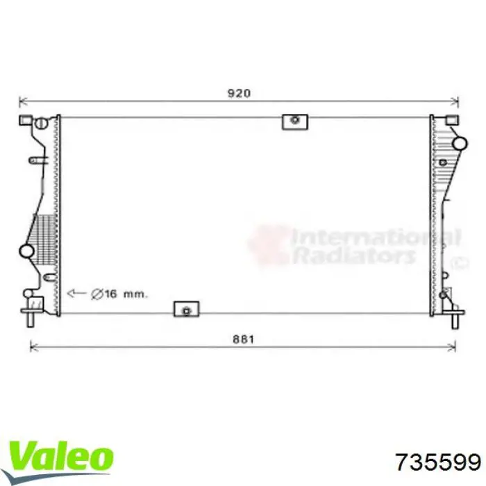 Купити 735599 VALEO Радіатор двигуна