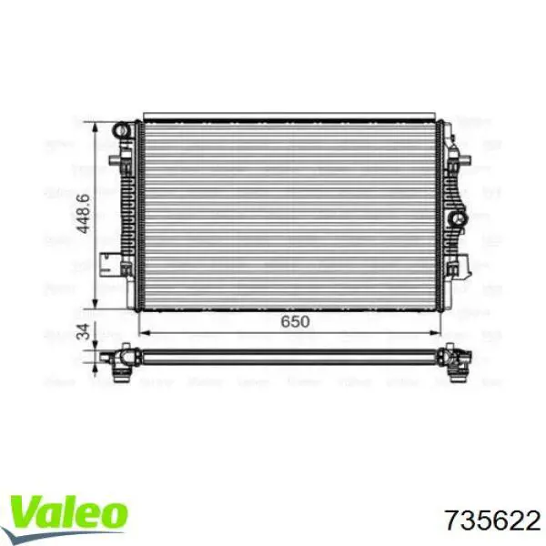 Радіатор основний VAG 6R0121253Q ціна, від 176.41 USD