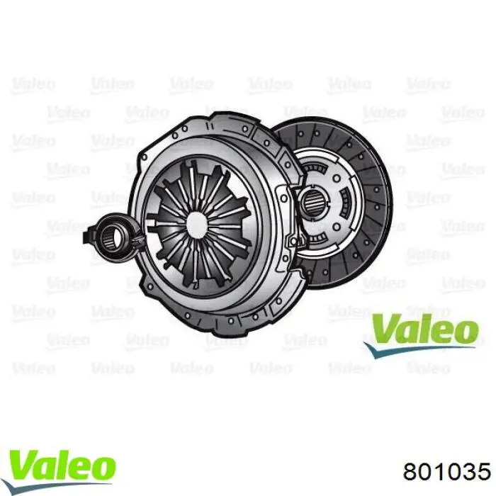801035 VALEO комплект зчеплення (3 частини)