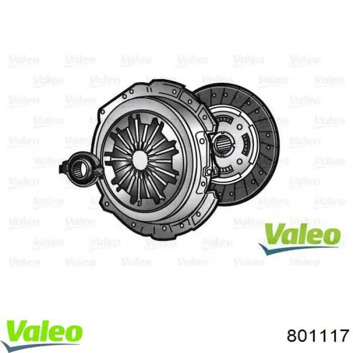 801117 VALEO комплект зчеплення (3 частини)