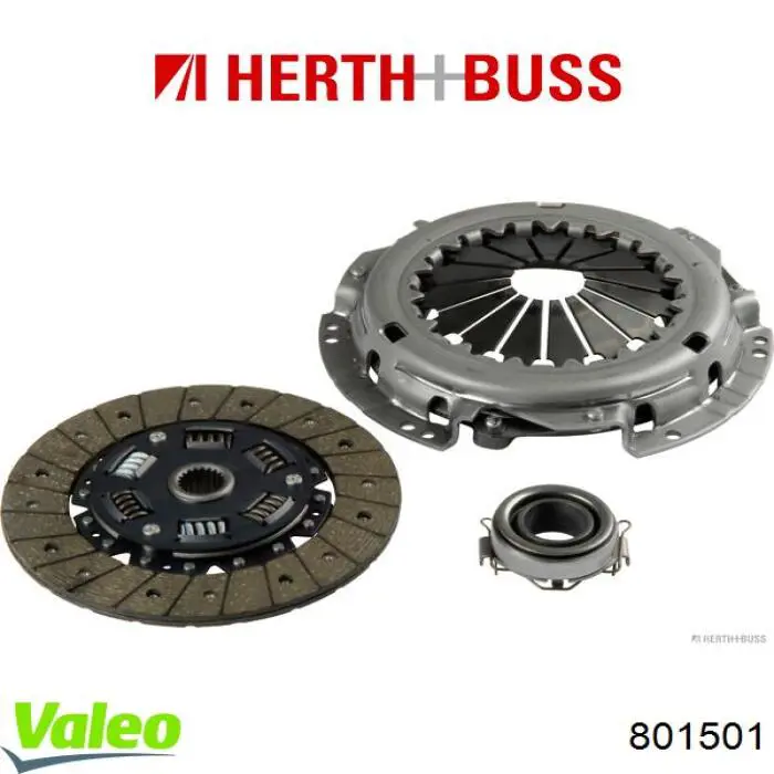 Купити 801501 VALEO Комплект зчеплення (диск, корзина, підшипник)