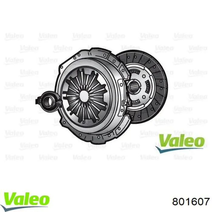 Купити 801607 VALEO Комплект зчеплення (диск, корзина, підшипник)