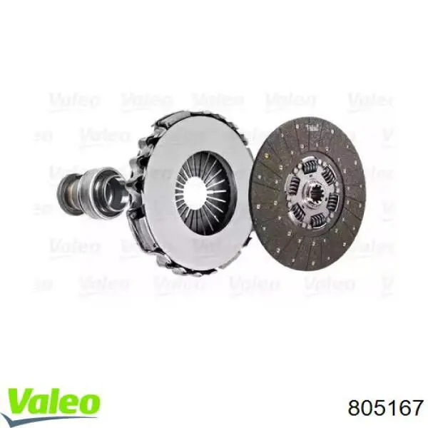Купити 805167 VALEO Комплект зчеплення (диск, корзина, підшипник)