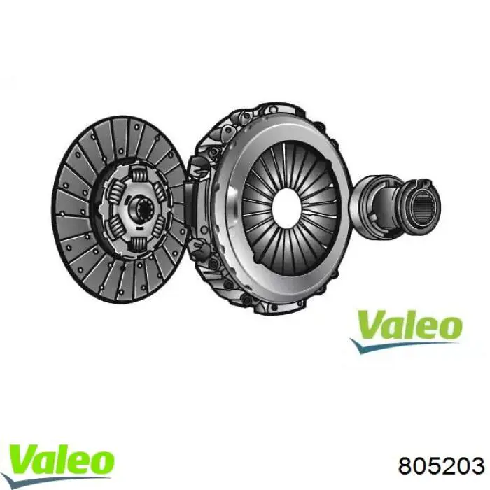 Купити 805203 VALEO Комплект зчеплення (диск, корзина, підшипник)