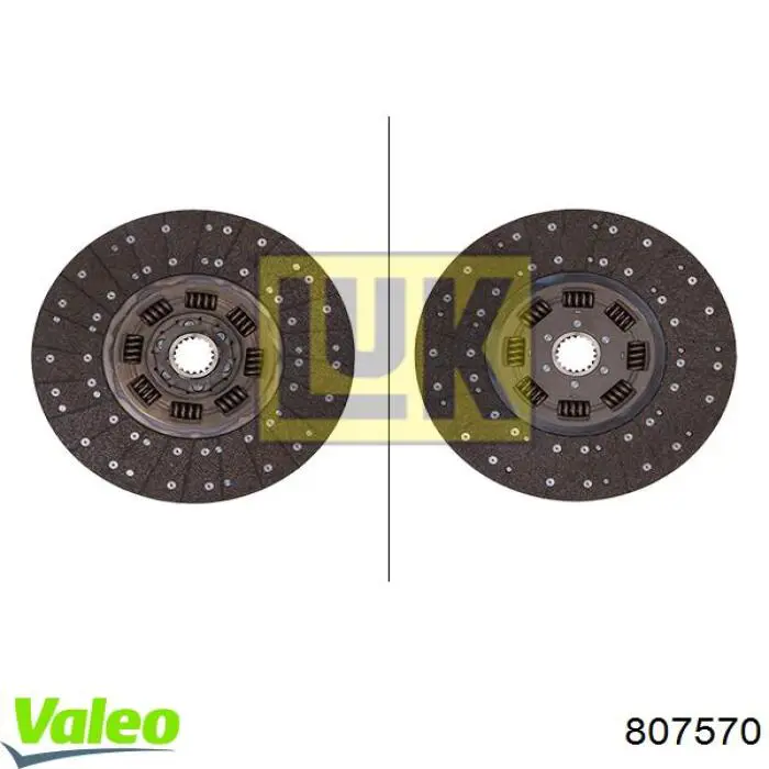 Диск зчеплення ведений VALEO 807570