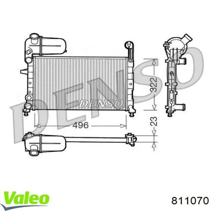 Радіатор 811070 VALEO