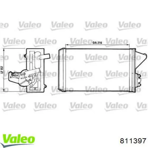 Радіатор пічки (обігрівача) 811397 VALEO