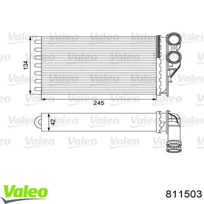 Радіатор пічки (обігрівача) VALEO 811503 ціна, від 39.98 USD