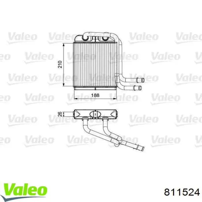 VN6378 AVA радіатор пічки (обігрівача)