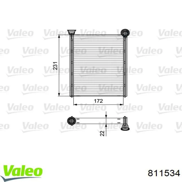 Радіатор пічки (обігрівача) VALEO 811534 ціна, від 83.23 USD