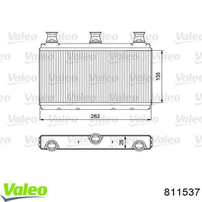 Радіатор пічки (обігрівача) VALEO 811537 ціна, від 36.05 USD