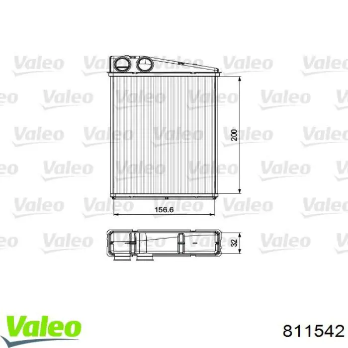 Радіатор пічки (обігрівача) 811542 VALEO