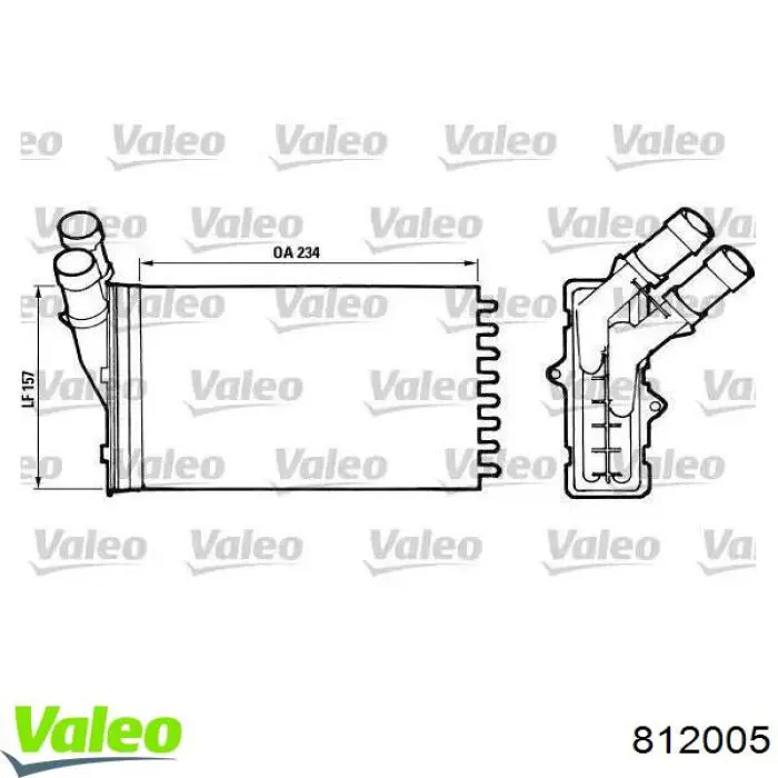 Радіатор пічки 812005 VALEO