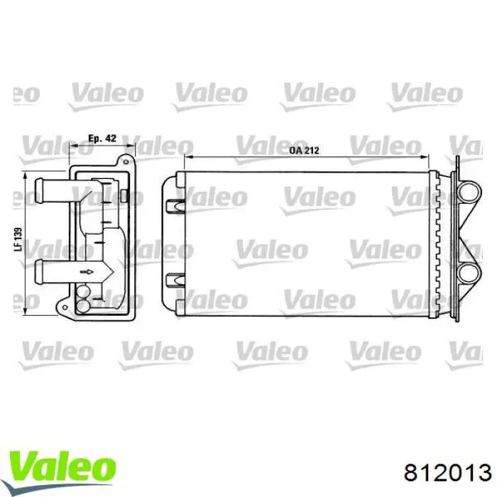 Радіатор пічки (обігрівача) VALEO 812013 ціна, від 19.79 USD