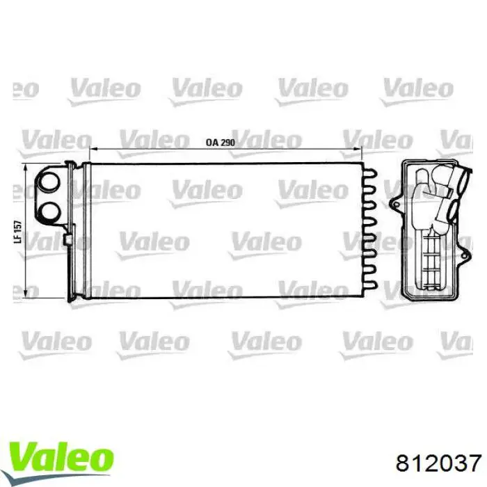 Радіатор пічки 812037 VALEO