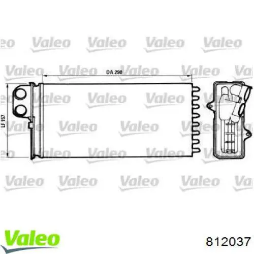 Радіатор пічки (обігрівача) VALEO 812037 ціна, від 20.35 USD
