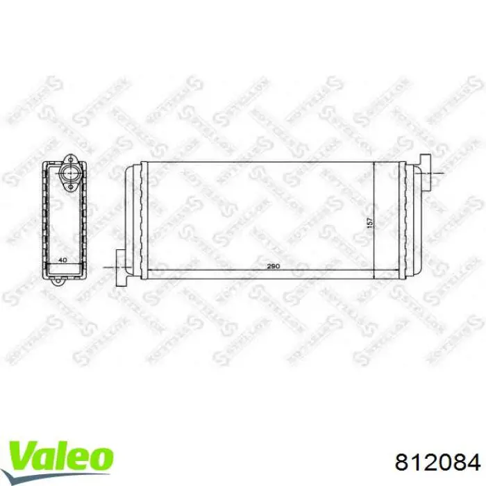 Радіатор пічки (обігрівача) VALEO 812084 ціна, від 33.47 USD