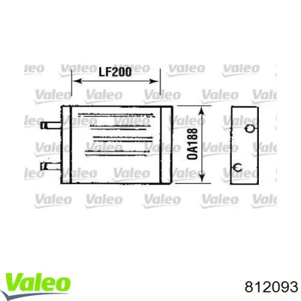 Радіатор опалювача салону на Volvo 340/360  343, 345