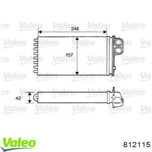 Радіатор пічки 812115 VALEO