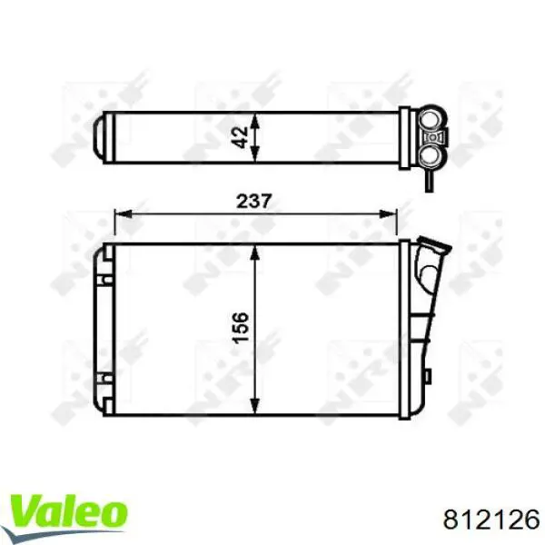 Радіатор пічки 812126 VALEO