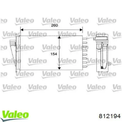 Радіатор пічки (обігрівача) 812194 VALEO