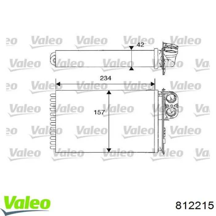 Радіатор пічки (обігрівача) 812215 VALEO
