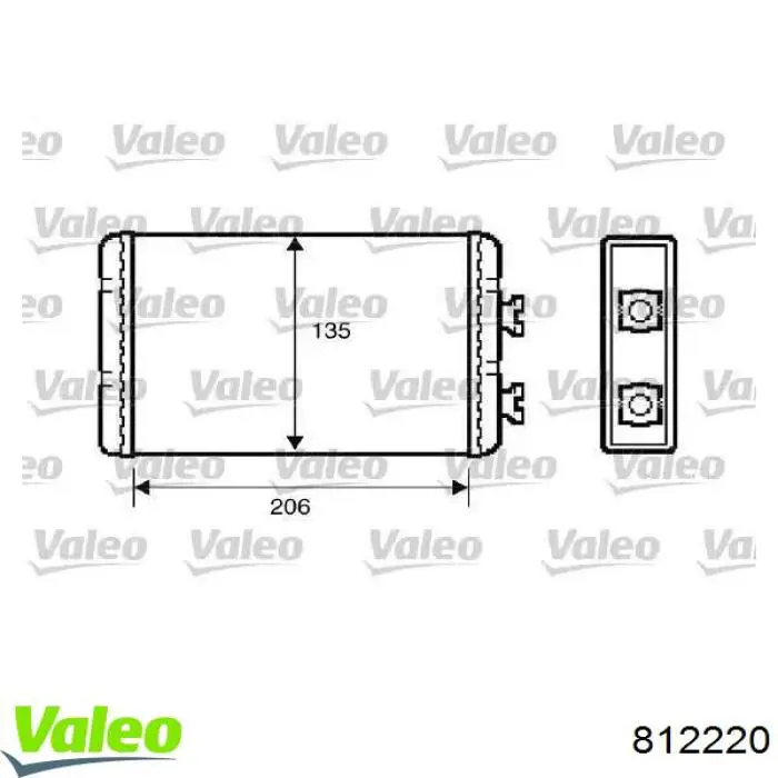 Радіатор пічки 812220 VALEO