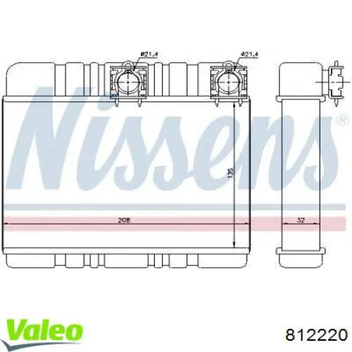 Радіатор пічки (обігрівача) VALEO 812220 ціна, від 36.94 USD